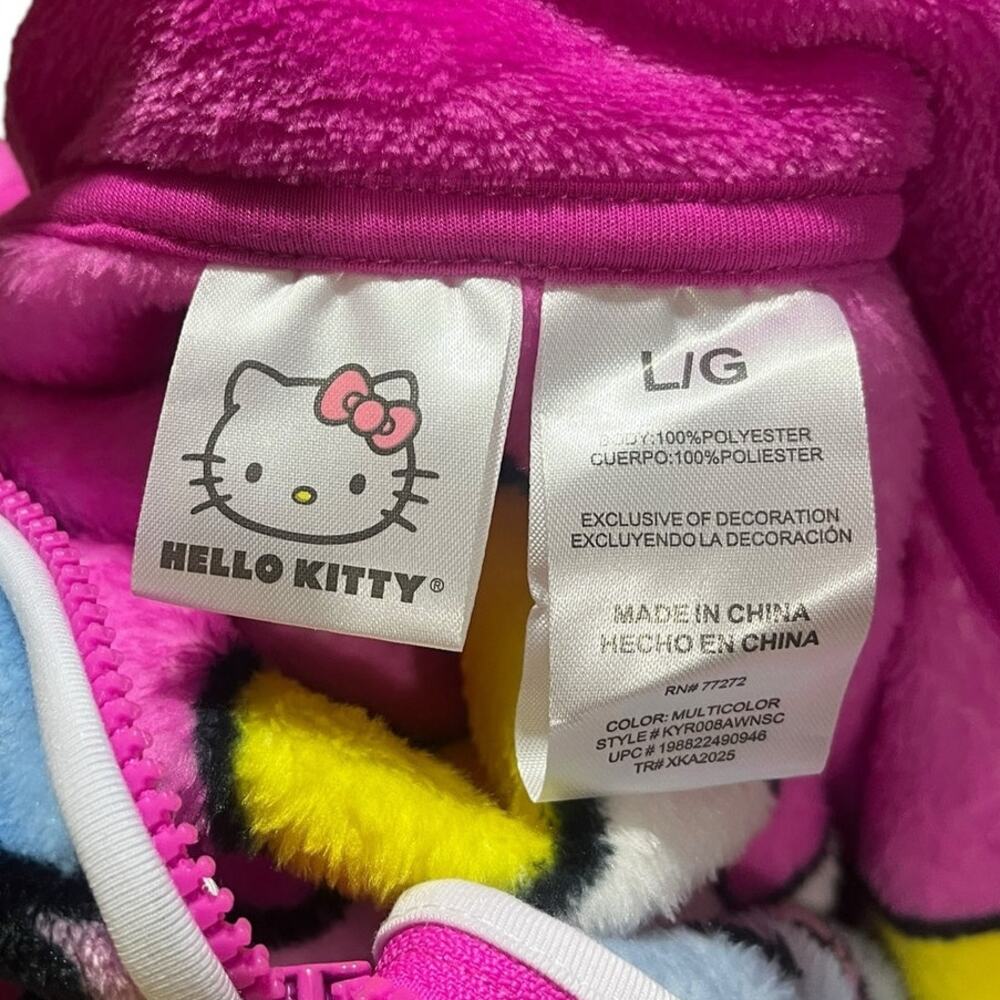 Hello Kitty Women's Character Scenic Mountain Jacket NWT Lightweight Full Zip Lg - Picture 6 of 6